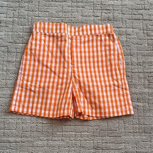 Smockingbird Boys Orange Gingham Shorts Size 6 – New NWOT